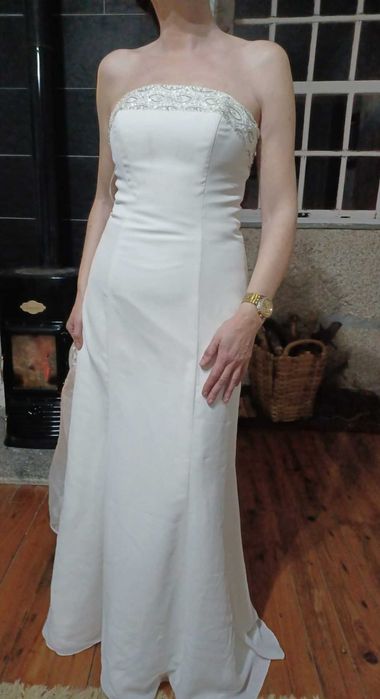 Lindíssimo vestido de noiva intemporal