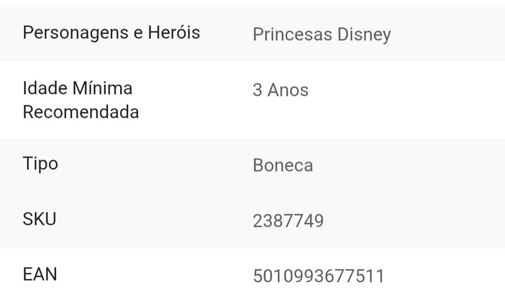 Boneca Mulan da Disney