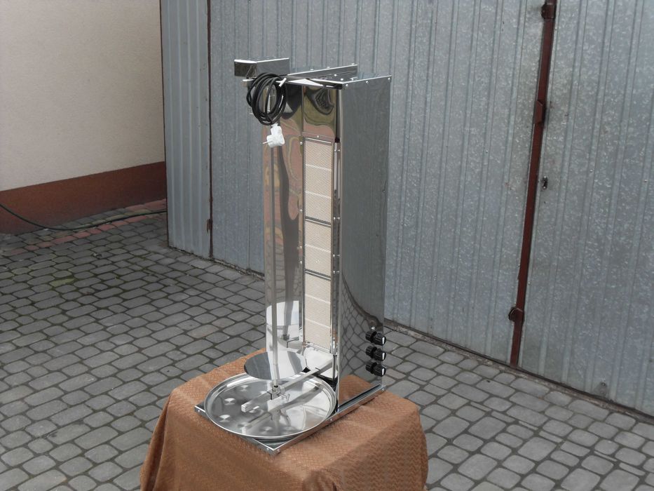 KEBAB GAZOWY 2-Palnikowy z silniczkiem NOWY 1 rok gwarancji