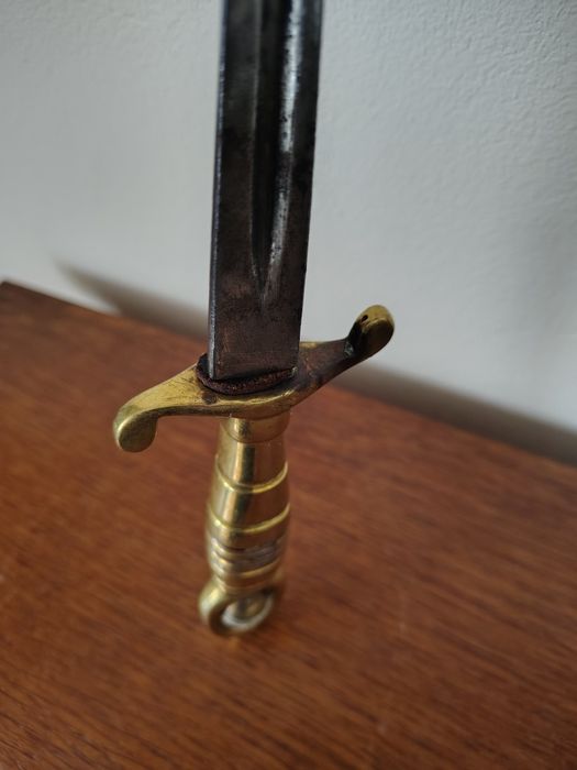 Stary kordzik, sztylet z mosiężną rękojeścią napis SZERIN ( SCHWERIN)