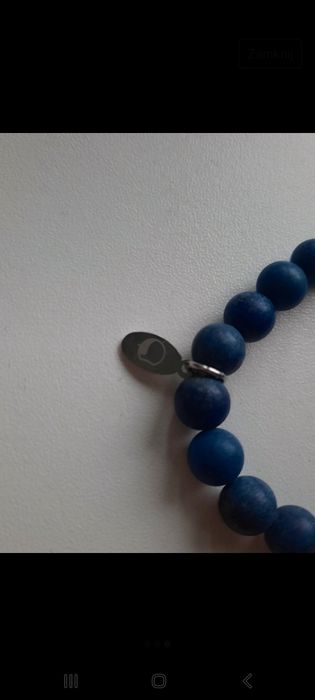 Niebieska Bransoletka manoki s.steel długość bransoletki 16.8 cm