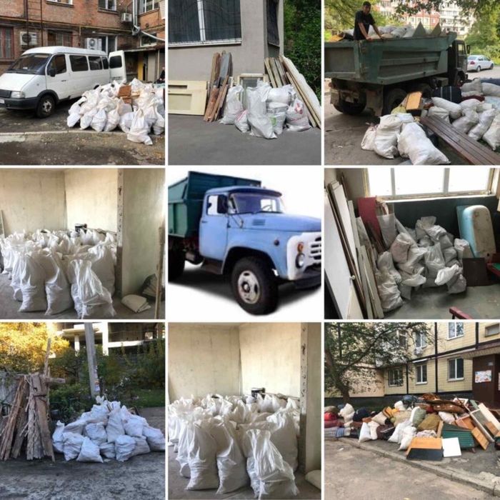 Вывоз строй мусора, хлама, погрузка, грузчики