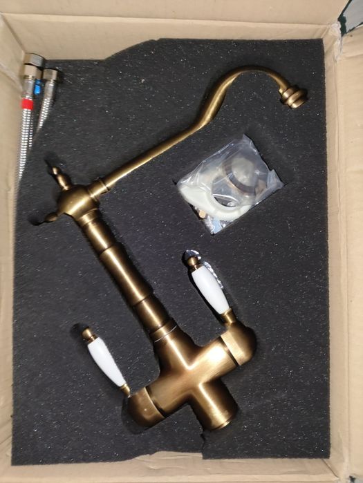 Bateria kuchenna SMEG MAP77PO mosiężna do wody kranowej i filtrowanej.