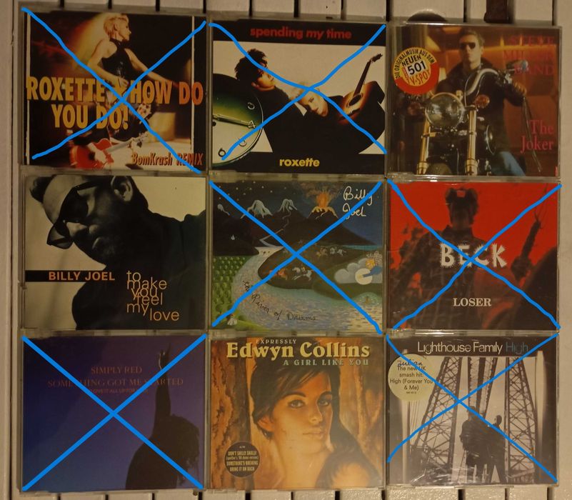72 CD Singles de Euro House, Pop, Rock (CDs a partir de 1,5€)