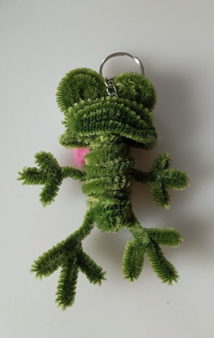 Śmieszna żabka brelok handmade