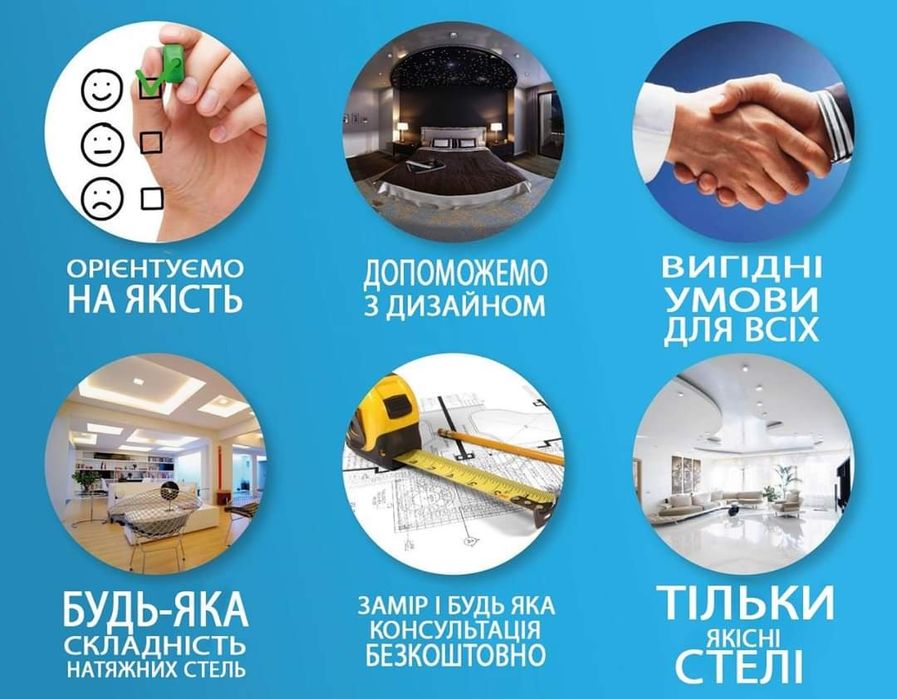 Натяжні стелі. Гарантія найкращої якості.