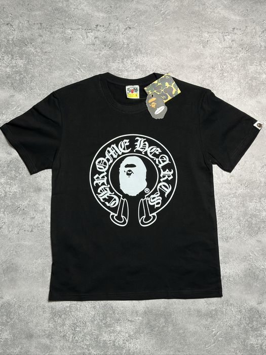 Футболка Chrome Hearts x BAPE