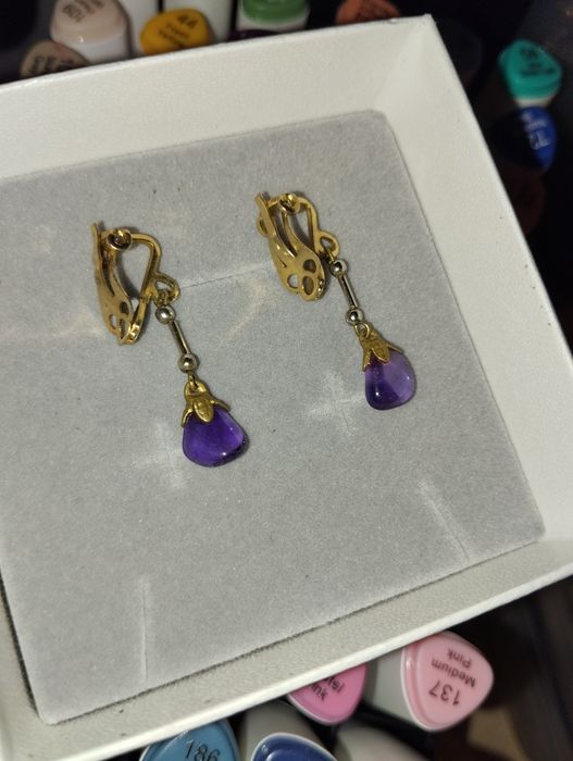 Kolczyki  z ametystem