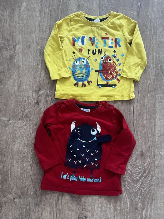 Bluzka na długi rekaw rozmiar 80 dwie sztuki