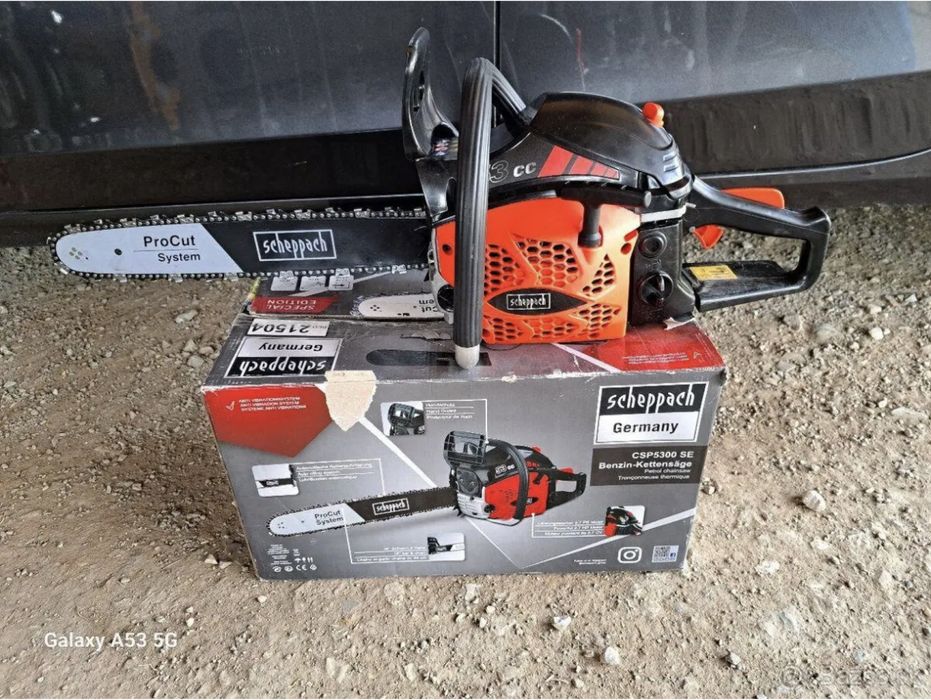 Потужна бензопила Scheppach CSP5300 ланцюгова пилка