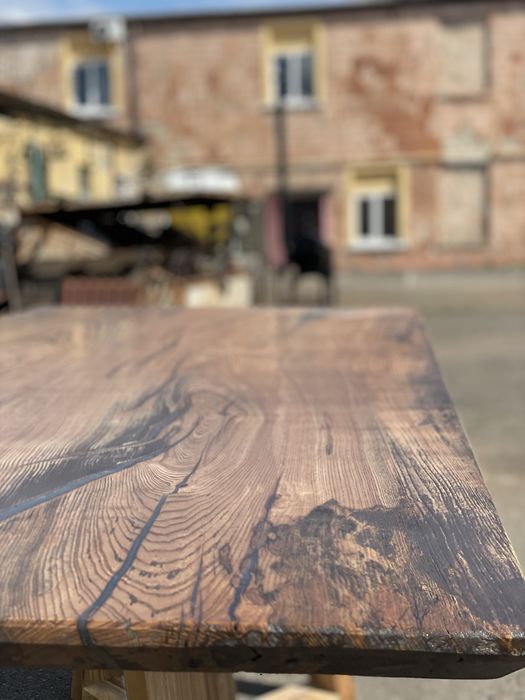 Стіл обідній, кухонний з натурального дерева