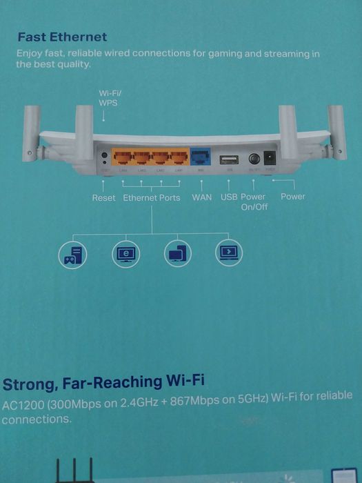 TP-Link Router Wireless AC1200 Archer C5 Dual-Band Gigabit USB (New)64584554118785121