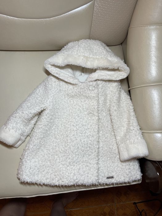 Біла шубка для дівчинки на зріст 80-86 см