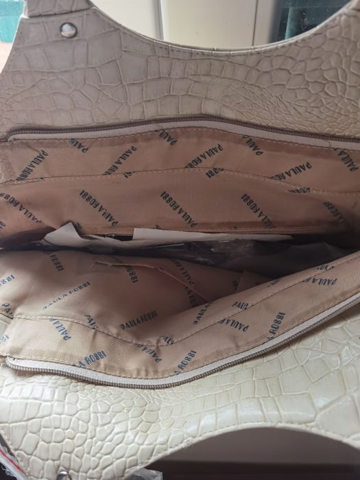 Saco bege novo c etiqueta Paula Rossi