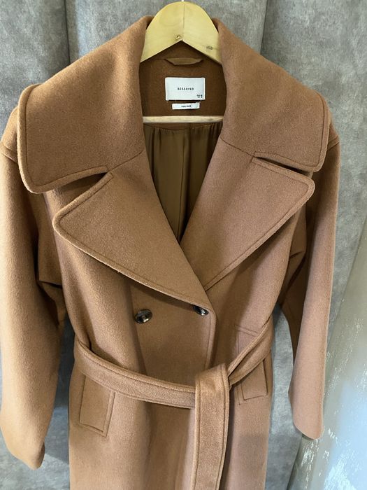 Reserved płaszcz wełna S M