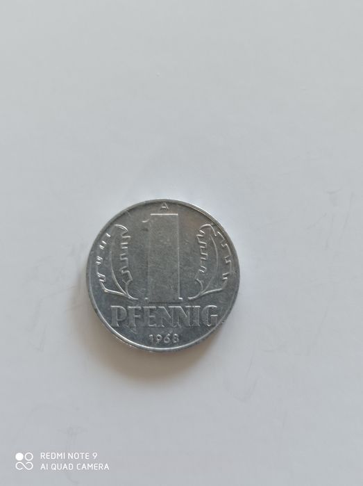 2 monety pfenning z 1968r i 1971r