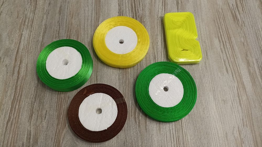 Стрічка з органзи, 10 мм, 45 метрів, нова