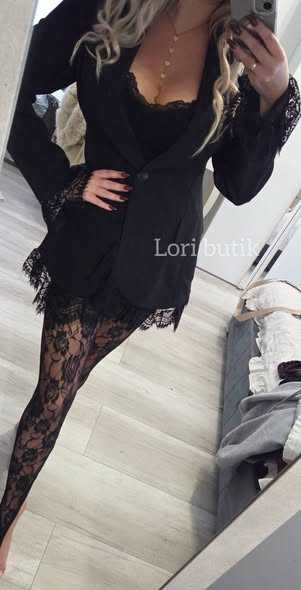 marynarka taliowana koronka cudo sm ml dluzsza