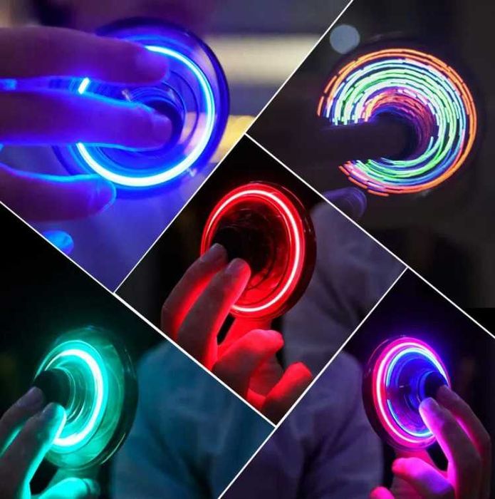 Летающий спиннер бумеранг FLY NOVA с LED подсветкой + ПОДАРОК