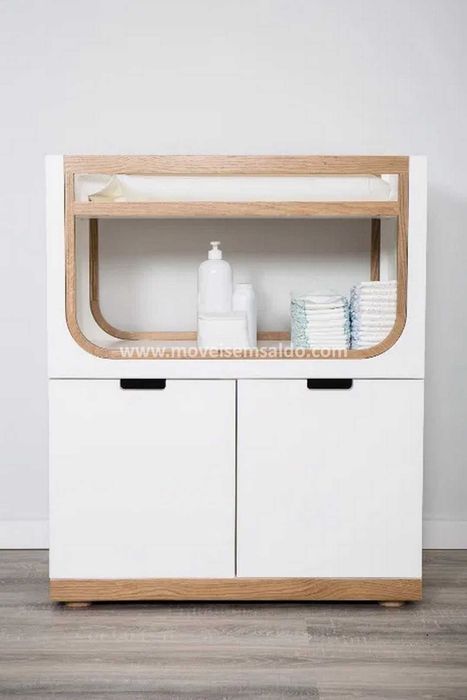 Conjunto de Bebe - Berço Fraldário e Roupeiro - Somos Fábrica