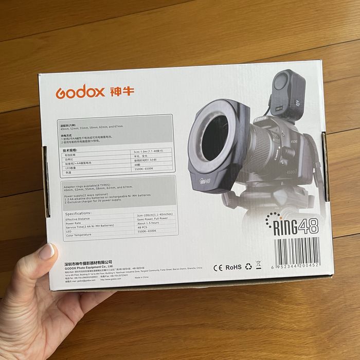 Anel LED macro Godox Ring48 - como novo