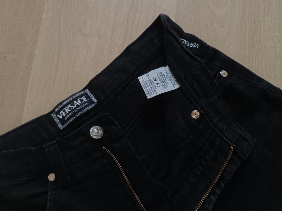 Versace Jeans Couture czarne jeansy vintage