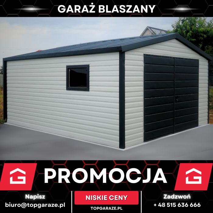 Garaż blaszany 3x4m schowek ogrodowy garaże blaszane na wymiar |5x6|