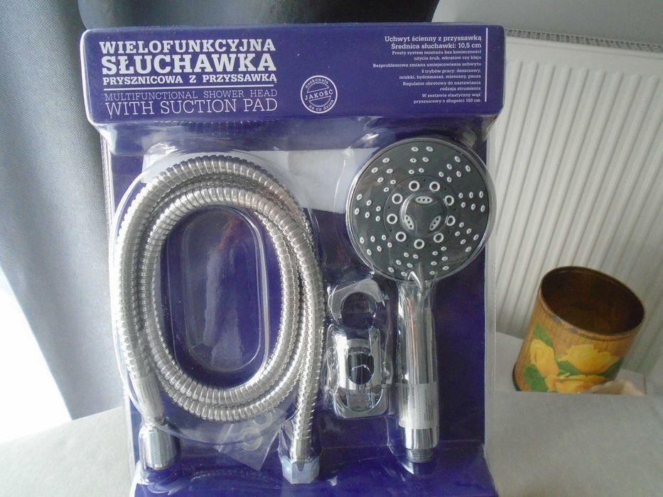 prysznicowy zestaw-słuchawka, wąż, uchwyt