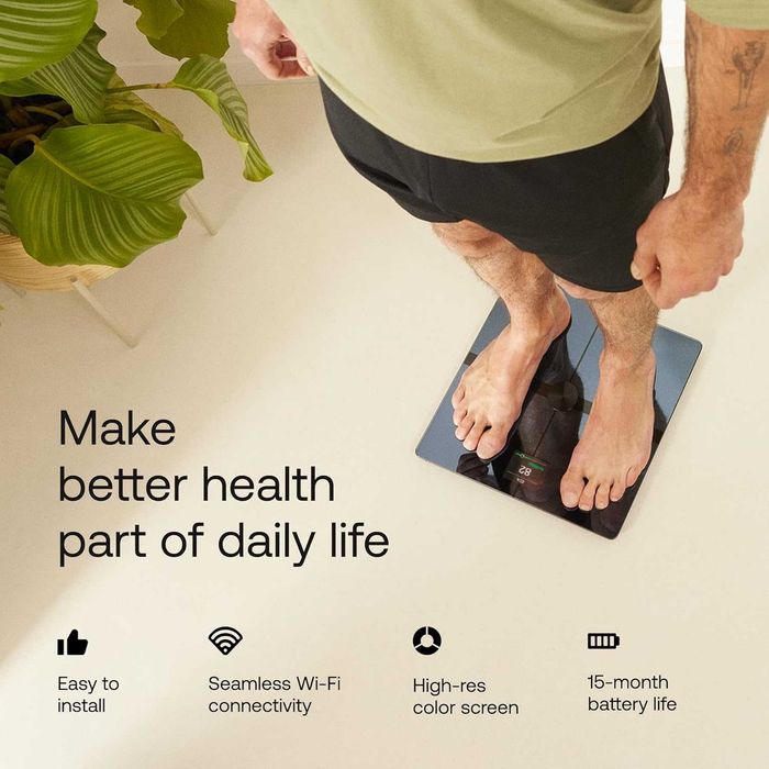 Withings Body+ Preto balança inteligente Body Comp Massa muscular/de gordura/Água/óssea WiFi App Tendências
