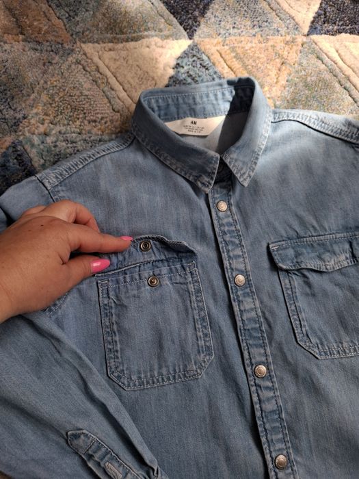 Koszula chłopięca jeansowa H&M 128
