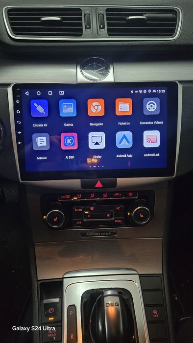 Rádio Passat B6 B7 Android 14 com GPS