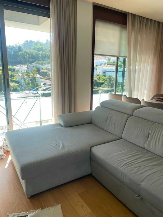 Sofá de 3 lugares com chaise longue