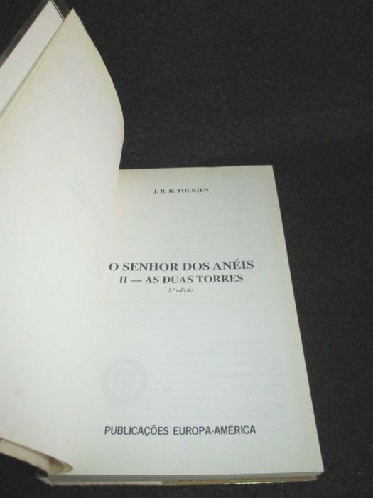 Livro As Duas Torres O Senhor dos Anéis J. R. R. Tolkien 2ª edição