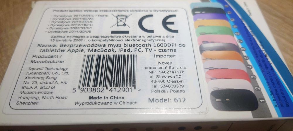Bezprzewodowa Myszka slim ultra cicha z bluetooth 2.4G regulowane DPI