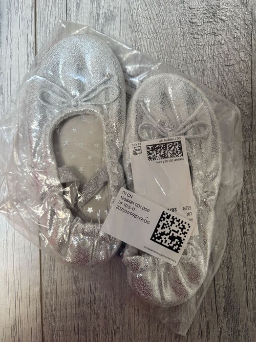 Новые чешки H&M девочка золотые розовые 24 25 26 27 28 29 30 31 32 33