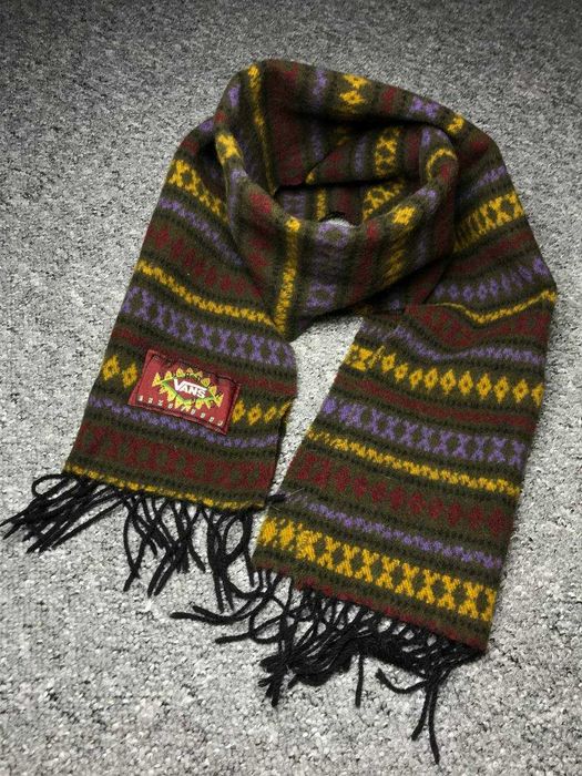 Вінтажний шарф VANS ENZO FUSCO Border Line vintage scarf - 100% Вовна