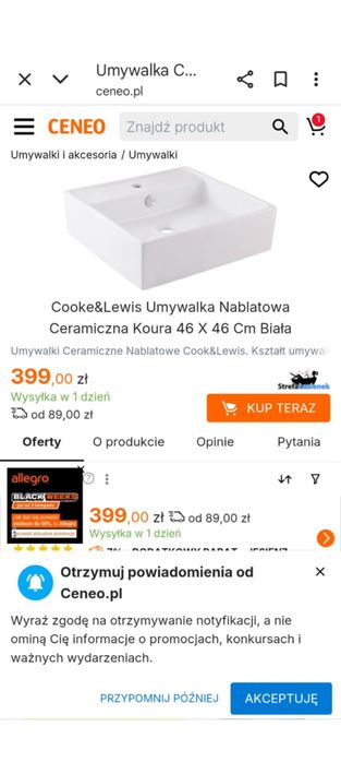 Szafka z umywalkami