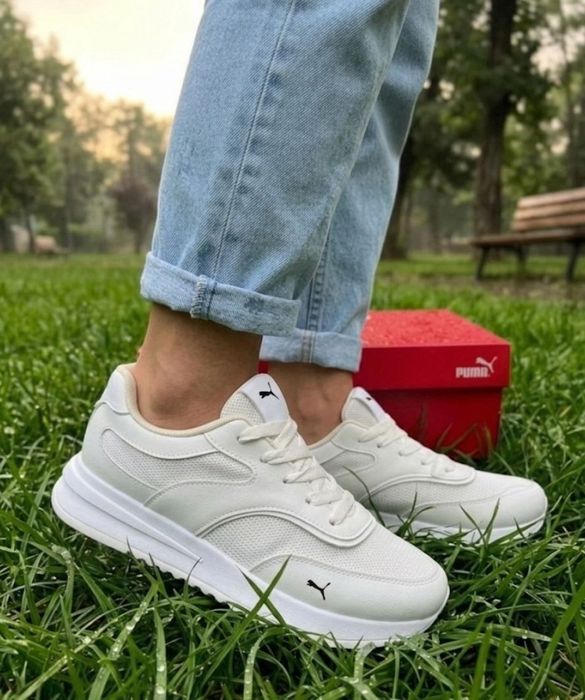 Жіночі кросівки Puma/натуральна шкіра/бежеві кросівки пума