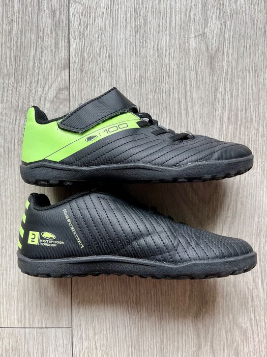 Dziecięce buty do piłki nożnej Kipsta 100 Easy Turf - rozm. 34