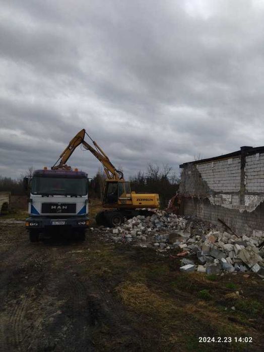 Gruz ceglany na utwardzenie terenu wyburzenia
