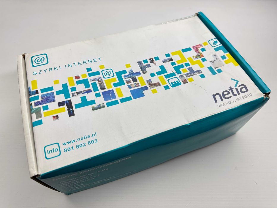 Router / Modem ADSL Wi-Fi ASMAX AR 1004G-V2 Netia - komplet