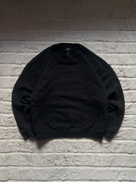 H&M (M) Relaxed Fit Black Man чоловічий світшот чорний плотний оригіна