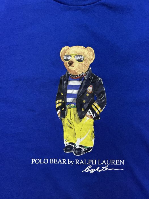 Polo bear Ralph Lauren чоловіча синя футболка  розмір Л