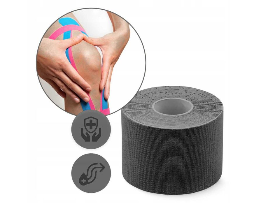 Taśma Kinezjologiczna Taping Kinesiotaping do Kolana Ciała Plastry 5m