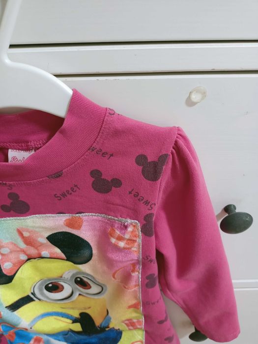 Śliczna bluzka tunika z Minionkami 104
