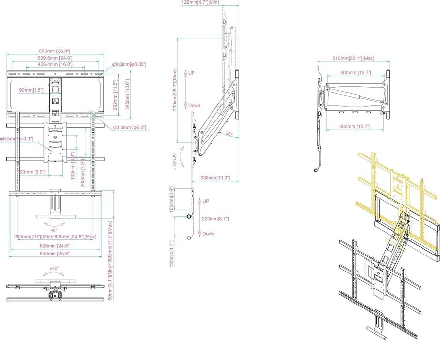 Suporte TV de parede myWall HP55L – Novo