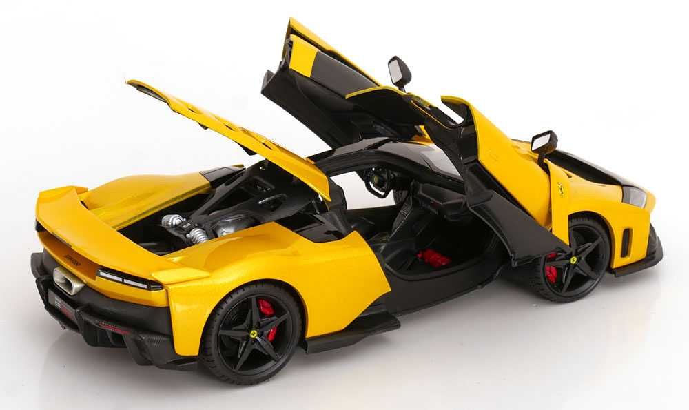Burago 1/18 - Ferrari F80 2024 (Giallo Tristrato, with Black wheels) - Signature Series