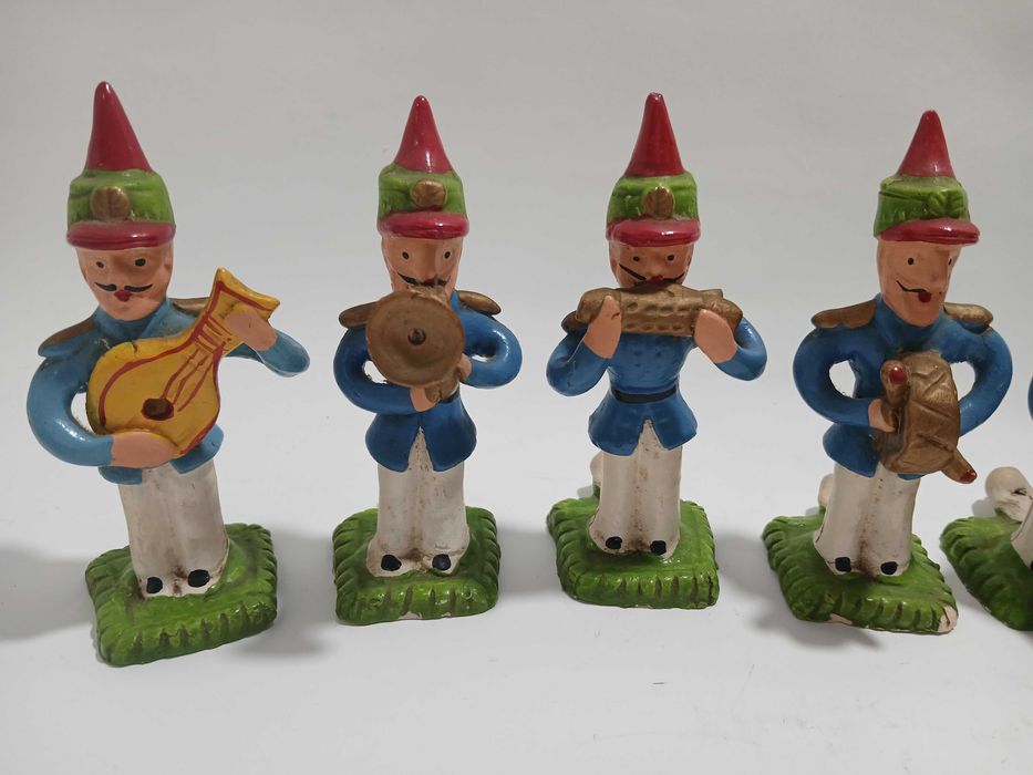 8 Bonecos figurados Barcelos - Apitos - Banda / Músicos - Originais