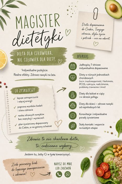 Jadłospis i konsultacja dietetyczna