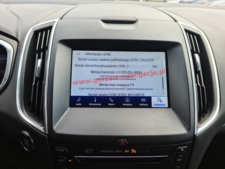 Ford Sync 3 Polskie menu Lektor Mapa F9 UsaEuropa Bez